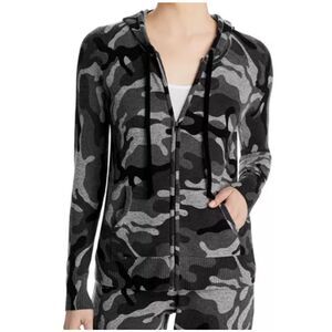 C by Bloomingdale’s Cashmere Dark Camo Full Zip Hoodie Size Large NWT